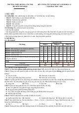 Đề cương ôn tập Học kì 2 Sinh học 12 năm 2025–2026 trường THPT Hoàng Văn Thụ (Hà Nội)